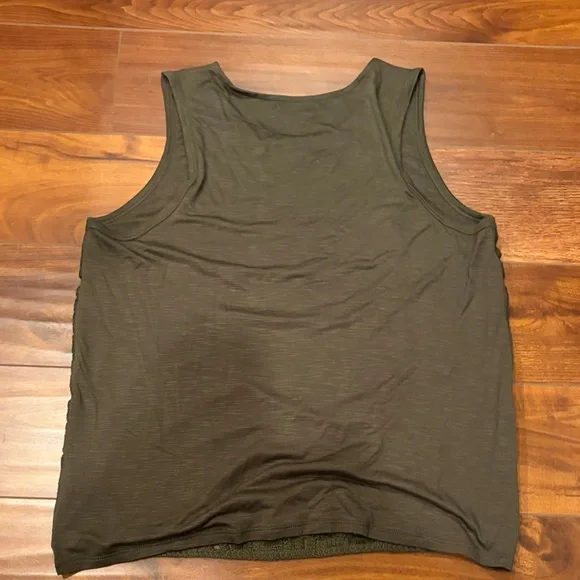 Maurices Olive Crochet Tank Top, Size Large - Picture 7 of 7